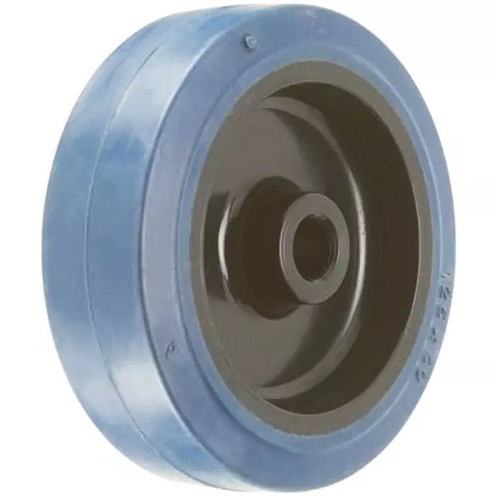 LAG Black, Blue Rubber Non-Marking, Quiet Operation, Shock Absorbing Trolley Wheel, 180 Kg, 30114B