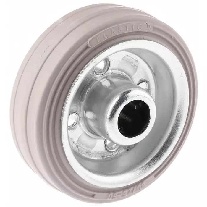 LAG Black, Grey Rubber Non-Marking, Quiet Operation, Shock Absorbing Trolley Wheel, 60 Kg, 12054G