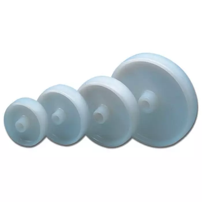 LAG White Polyamide Hygienic, Low Rolling Resistance, Non-Marking Trolley Wheel, 450 Kg, 18081