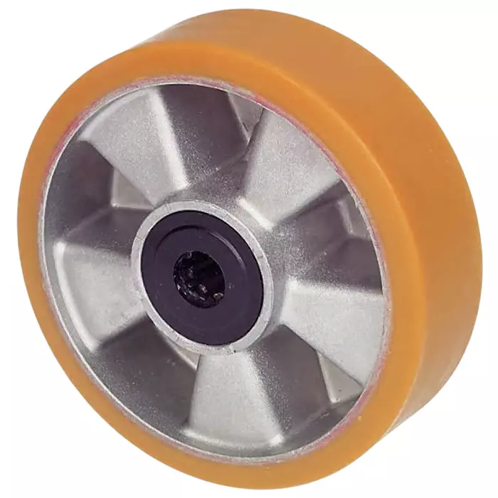 LAG Grey, Orange Polyurethane Abrasion Resistant, High Load Capacity, Laceration Resistant, Non-Marking Trolley Wheel,, 8320