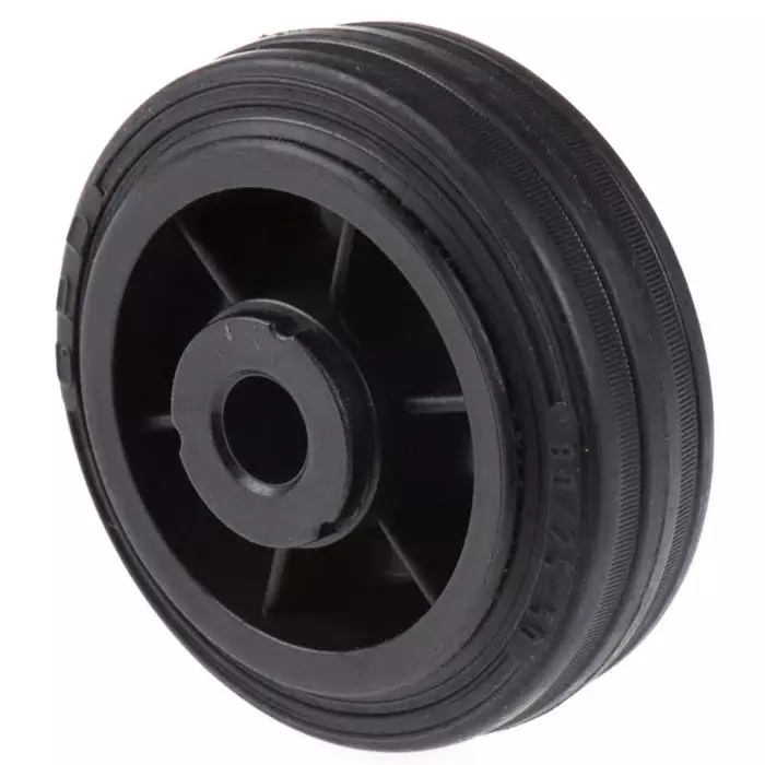 LAG Black Rubber Quiet Operation, Shock Absorbing Trolley Wheel, 50 Kg, 13104