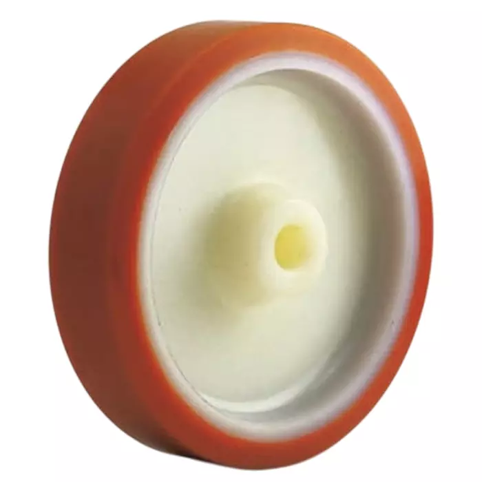LAG Orange, White Polyurethane Abrasion Resistant, Hygienic, Laceration Resistant, Non-Marking Trolley Wheel, 600 Kg, 4527