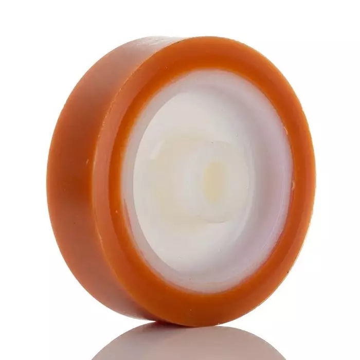 LAG Orange, White Polyurethane Abrasion Resistant, Hygienic, Laceration Resistant, Non-Marking Trolley Wheel, 200 Kg, 4521