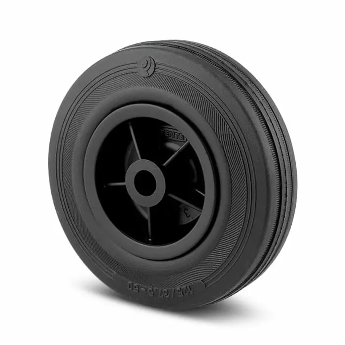 Tente Black Polypropylene Plain Bearing Trolley Wheel, 75 Kg, PVO 100/35-D12 LM44,4