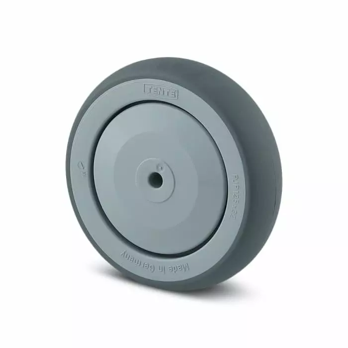 Tente Grey Polypropylene Heavy Duty, Precision Ball Bearing Trolley Wheel, 75 Kg, PJP 075/25-D6,3 LM28