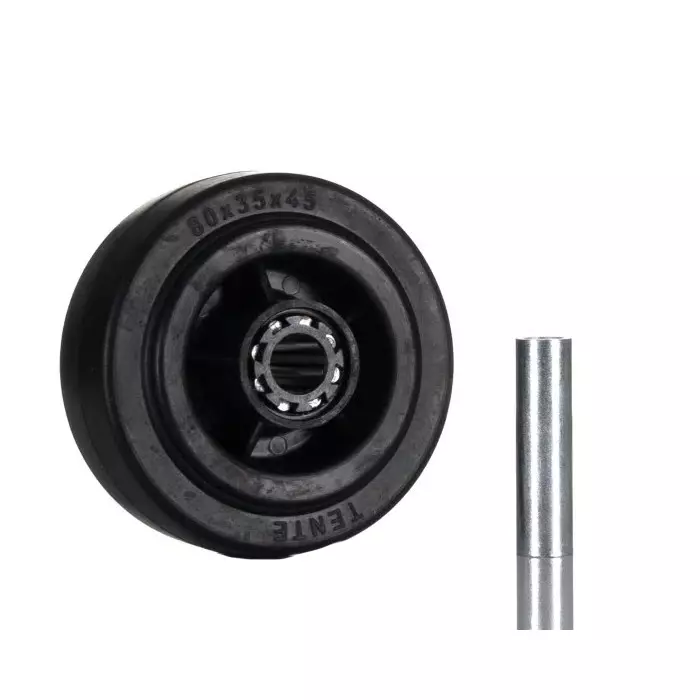 Tente Black Rubber Non-Marking Trolley Wheel, 70 Kg, PVR080X30-12