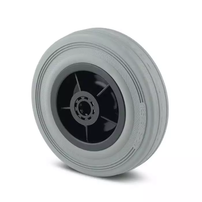 Tente Grey Rubber Non-Marking Trolley Wheel, 70 Kg, PIR100X32-12