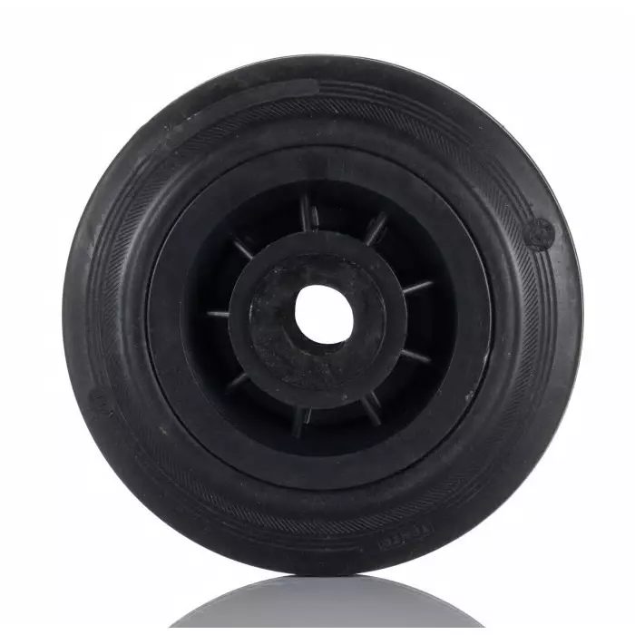 LAG Black Rubber Quiet Operation, Shock Absorbing Trolley Wheel, 75 Kg, 13108