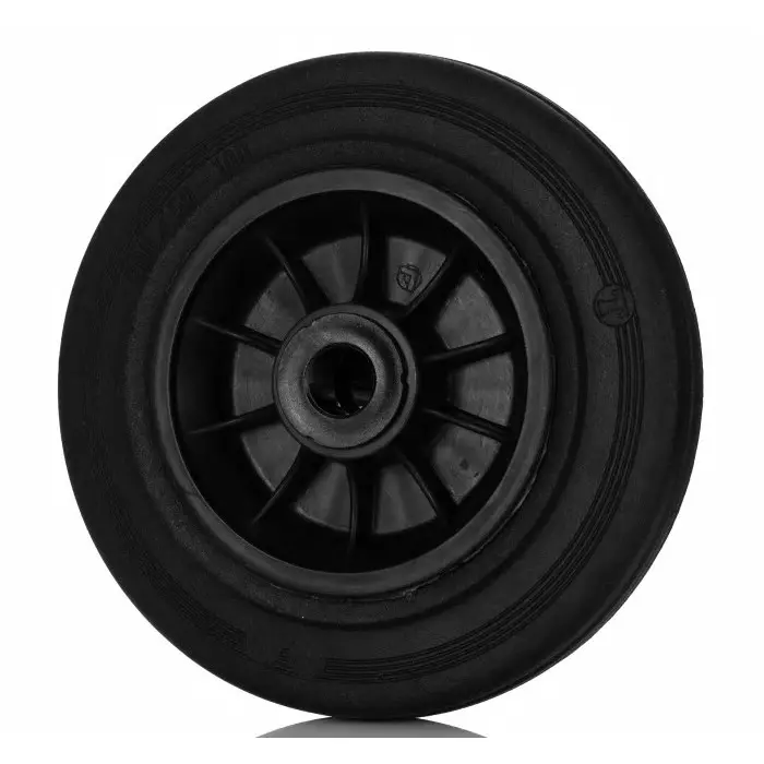 LAG Black Rubber Quiet Operation, Shock Absorbing Trolley Wheel, 205 Kg, 13136