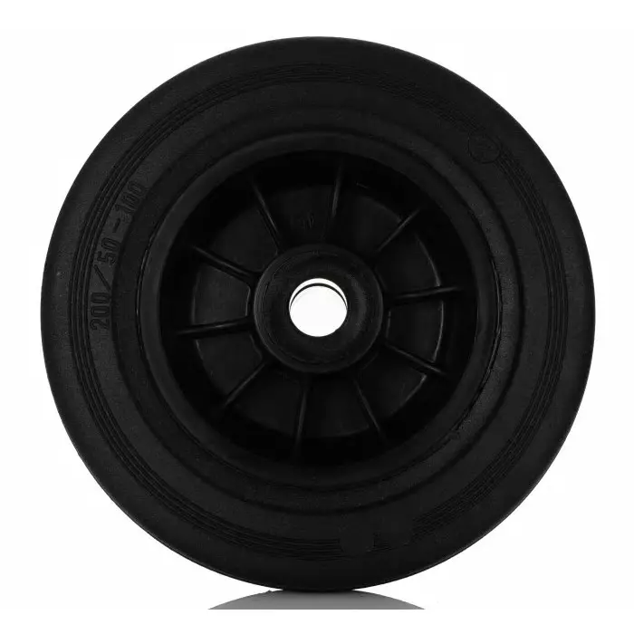LAG Black Rubber Quiet Operation, Shock Absorbing Trolley Wheel, 205 Kg, 13136