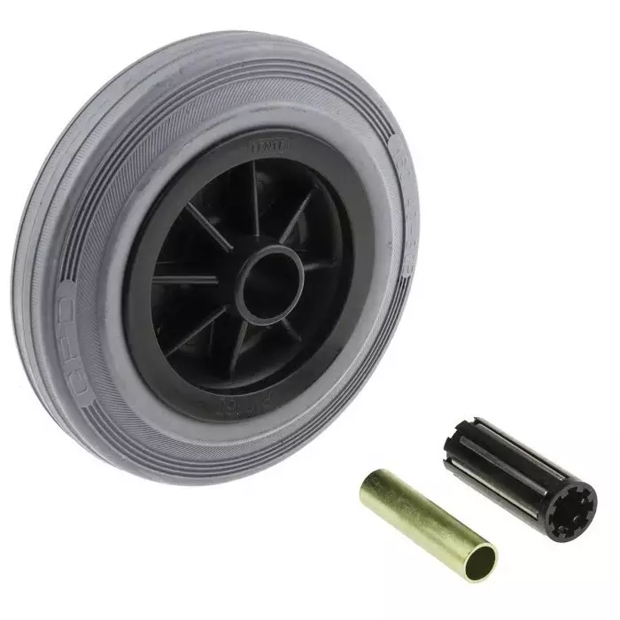 Tente Grey Rubber Corrosion Resistant Trolley Wheel, 270 Kg, PIR160X40-20