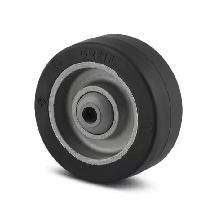 Tente Black Elastic Corrosion Resistant Trolley Wheel, 400 Kg, IEP100X40-8