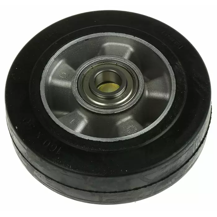 Tente Black Rubber Corrosion Resistant, Vulcanized Trolley Wheel, 700 Kg, IEP160x50-?20