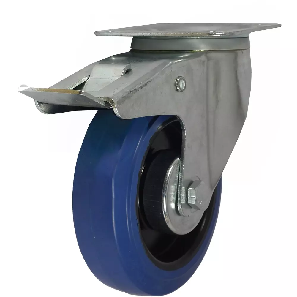 RS PRO Rubber Castor Wheel 125 mm Dia 200 Kg Load Capacity Swivel, 2823648