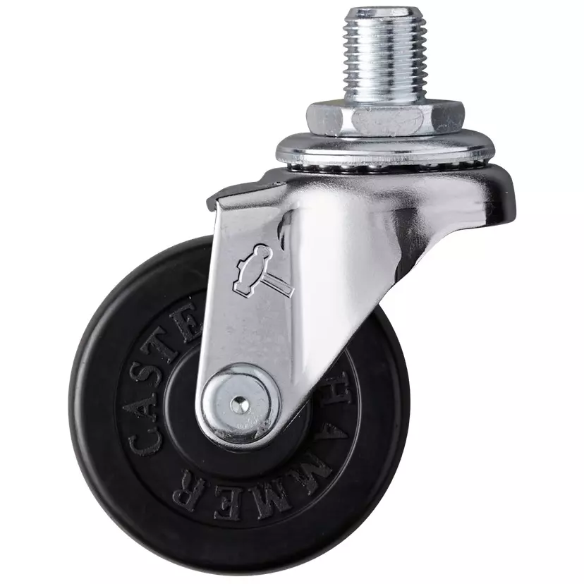 TAKIGEN Swivel Caster Rubber Φ50 mm Wheel Diameter without Stopper, K-420A-50-R