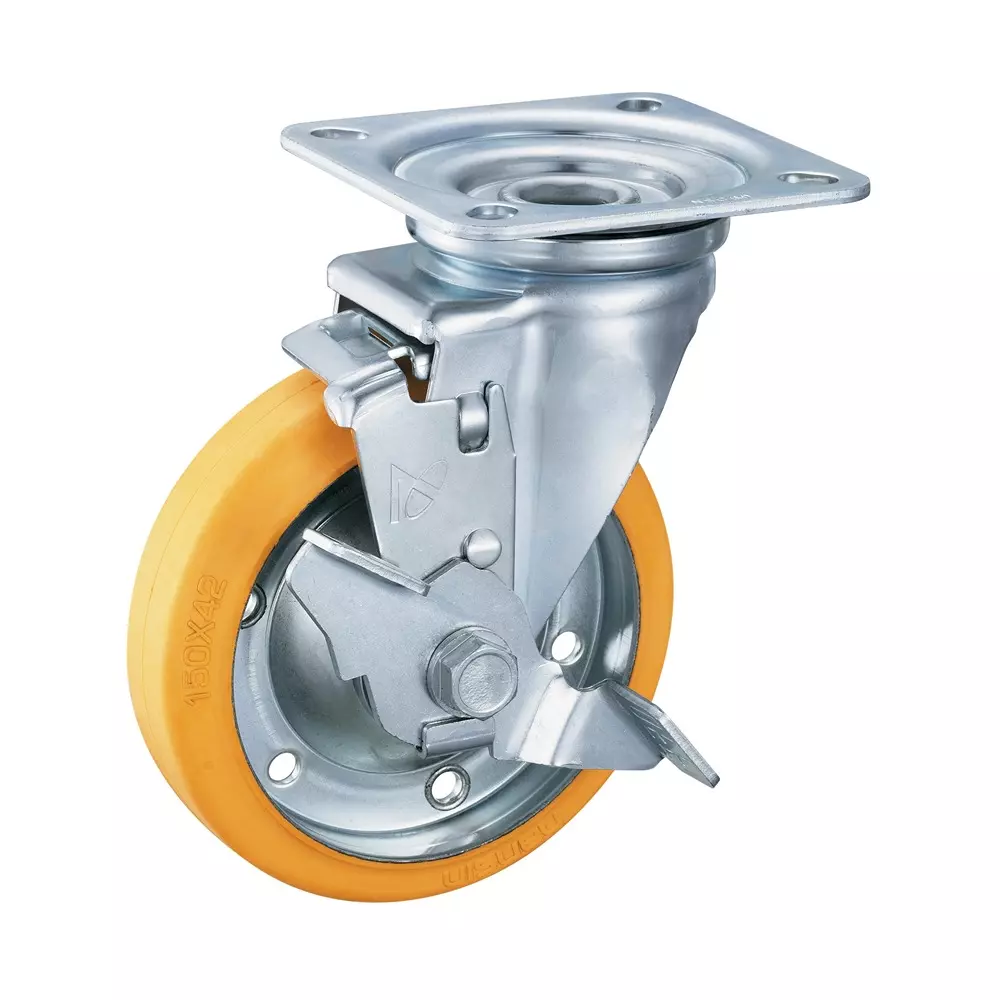 TAKIGEN Anti-static Caster Synthetic Rubber Φ75 mm Wheel Diameter, K-630J-75-R