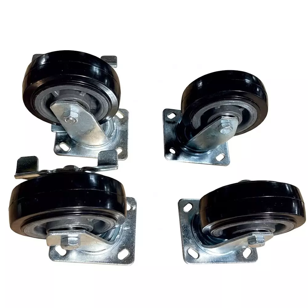 Taparia Tool Trolley Wheel Kit 4 Pcs Black for Home & Professional Use