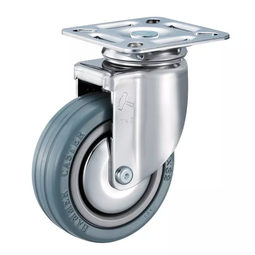 TAKIGEN Heavy Duty Swivel Caster Φ100 mm Wheel Diameter 1000N Allowable Load, K-920M-100-RB