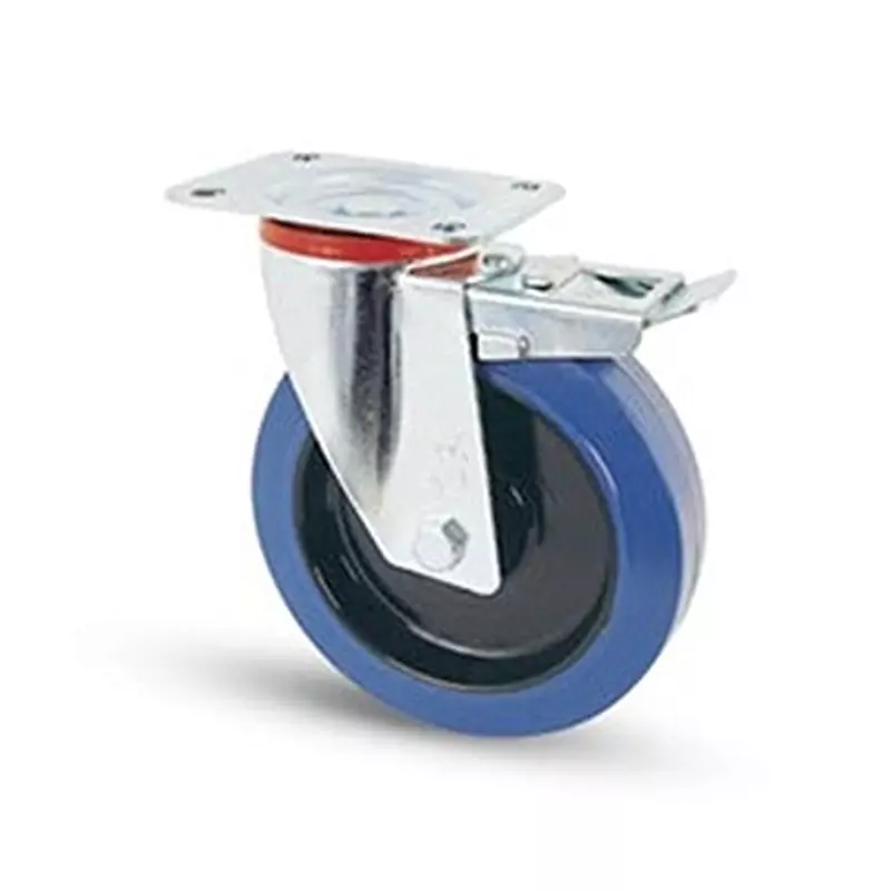 RS PRO Rubber Castor Wheel 80 mm Dia 120 Kg Load Capacity Swivel, 149270