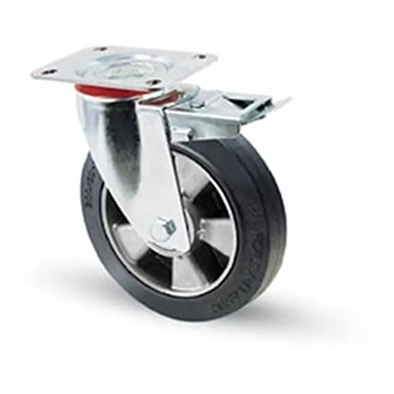 RS PRO Rubber Castor Wheel 160 mm Dia 300 Kg Load Capacity Swivel, 149276