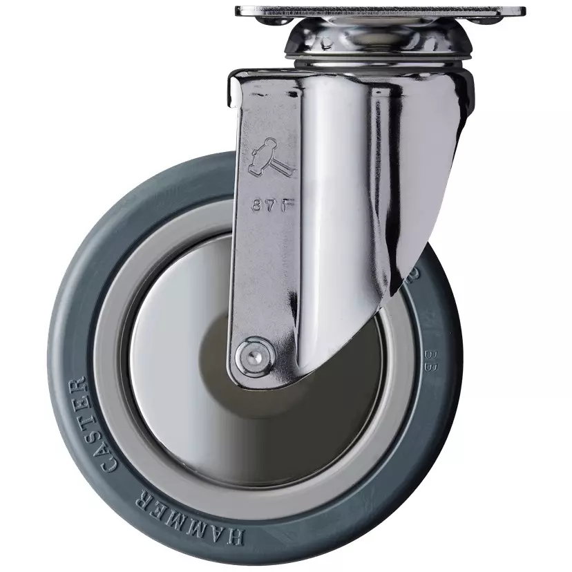 TAKIGEN Heavy Duty Swivel Caster Φ125 mm Wheel Diameter 1000N Allowable Load, K-920M-125-RB