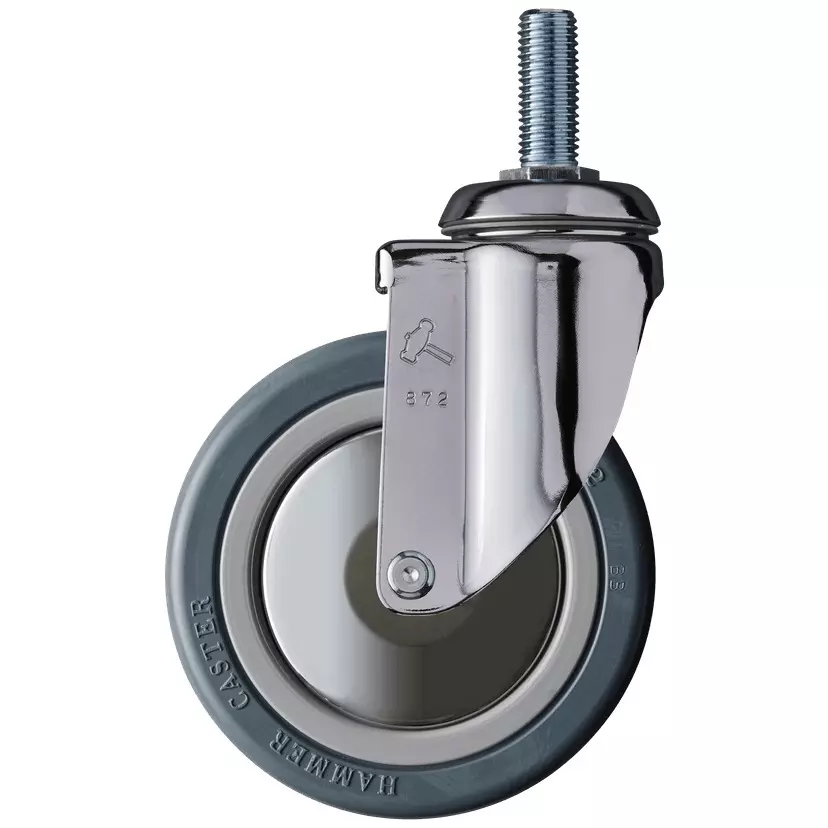 TAKIGEN Heavy Duty Swivel Caster Φ125 mm Wheel Diameter 1000N Allowable Load, K-920MA-125-RB