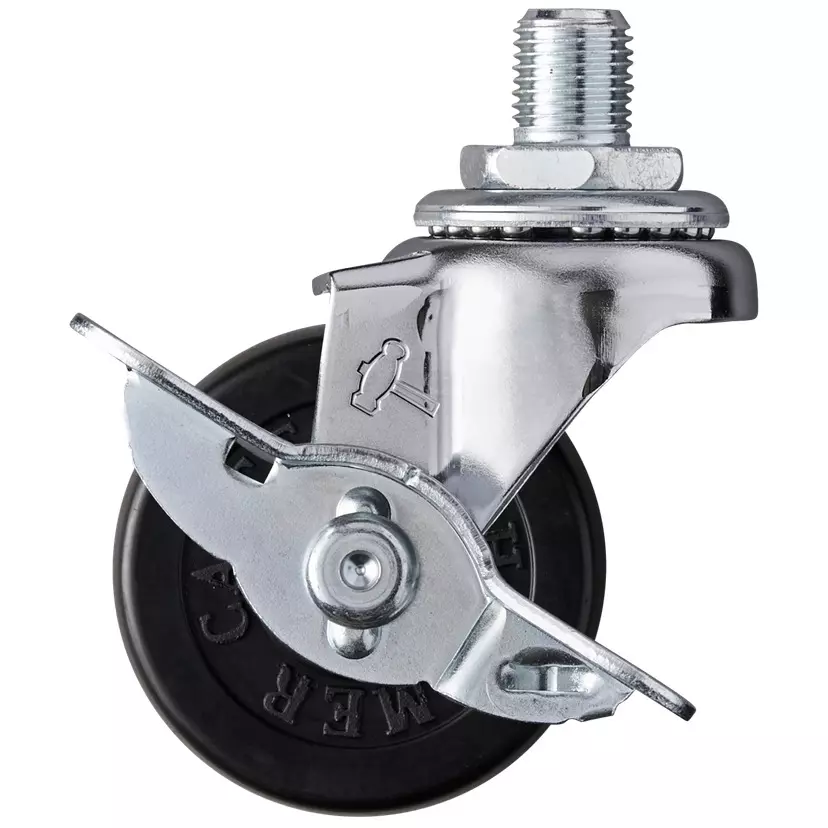 TAKIGEN Threaded Swivel Caster Φ50 mm Wheel Diameter 300N Load Capacity with Stopper, K-415A-50-R