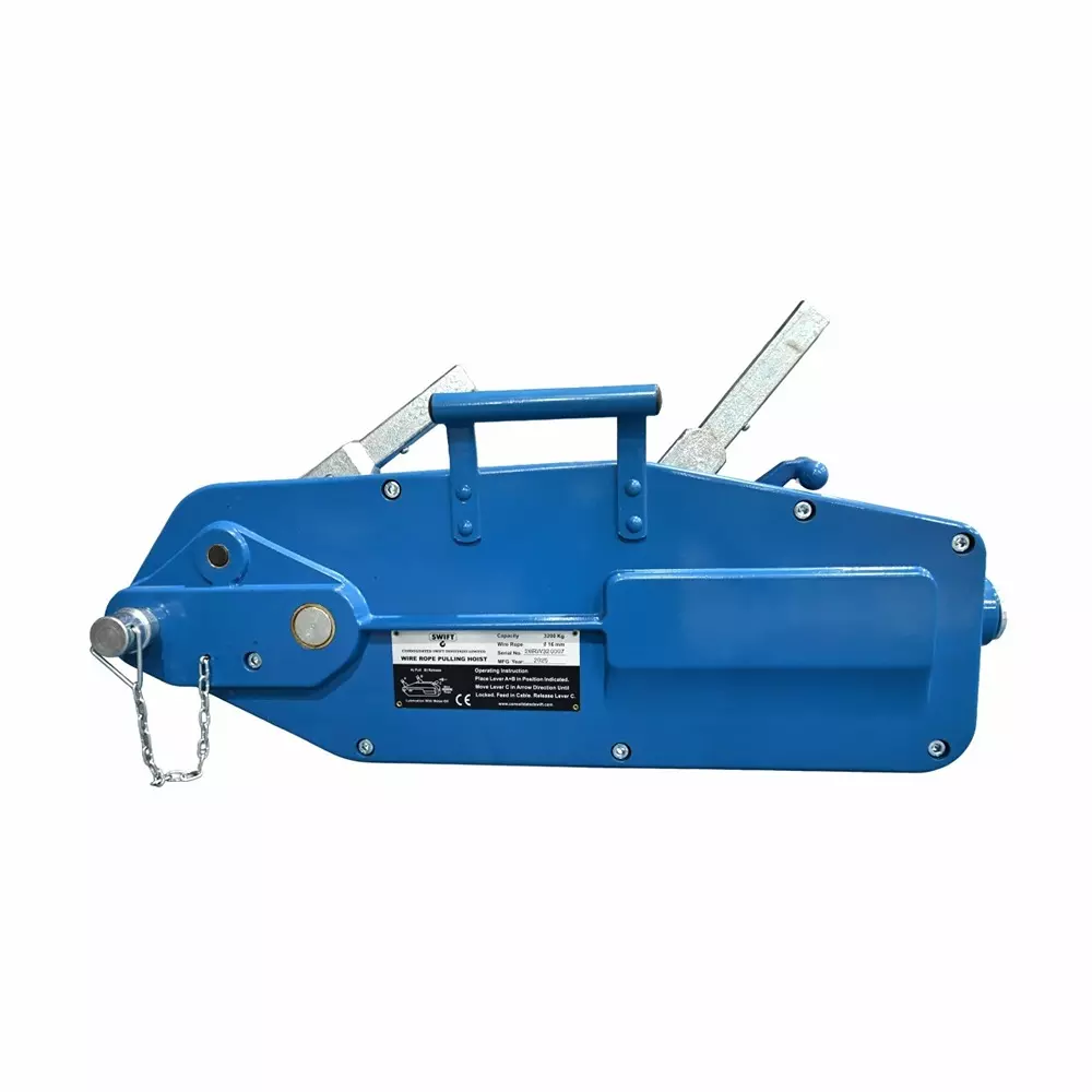 SWIFT Manual Wire Rope Pulling Hoist 3200 Kg (3.2 Ton) Capacity 16 mm Rope Length Horizontal Pulling