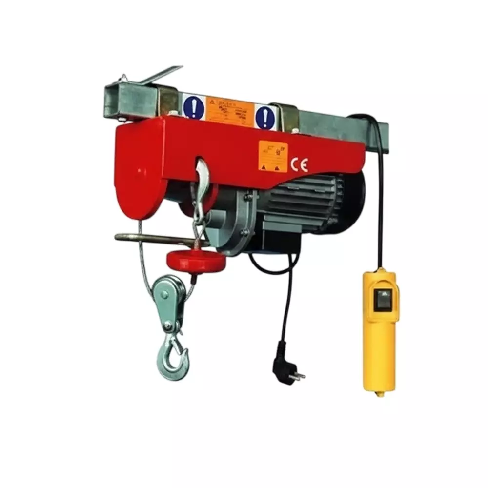 Fetter Electric Wire Rope Hoist Alloy Steel 30 m Lifting Height 600 Kg - 1.2 Ton (1200 Kg) Capacity Red for Indutrial Use