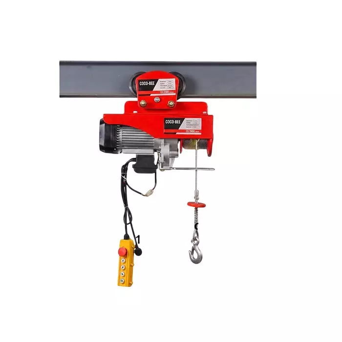 UTC Mini Electric Hoist With Trolley, 1.5 HP Motor Power and 250 Kg (500 Kg Double Rope) Load Capacity, PA500