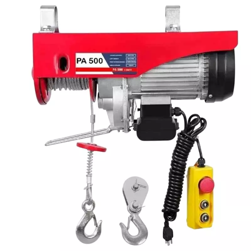 Spear 500 Kg Electric Wire Rope Hoist with Copper Winding Motor 1050 W Power and 20 m Lifting Height, PA-500
