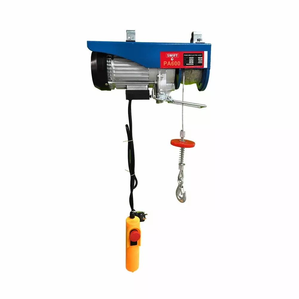SWIFT 12 m Wire Rope Mini Electric Hoist (Load Capacity: Single Hook – 300Kg, Double Hook – 600Kg) PA600