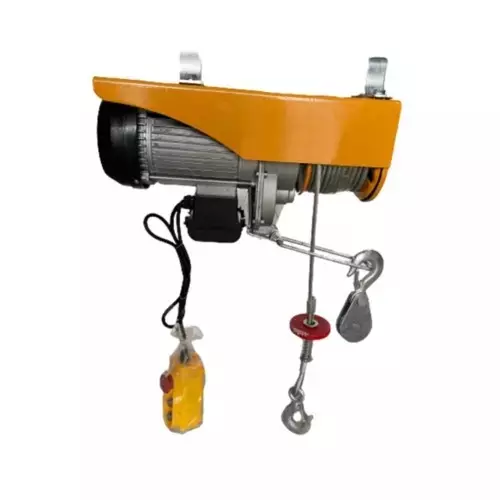 4G Laminates Mini Hoist Electric 8 mm Thickness 20 m Wire Length 1200 Kg Load Capacity Yellow for Industrial Use