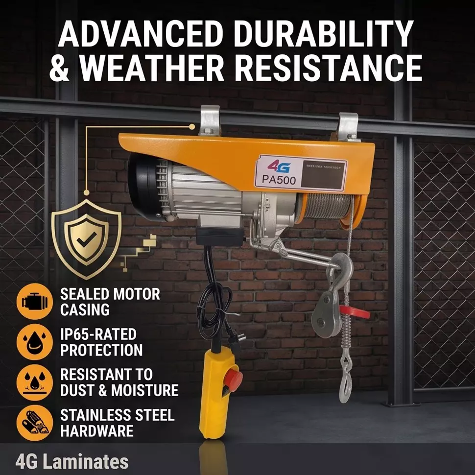 4g-laminates-140-hp-500-kg-lifting-capacity-electric-mini-electric-hoist