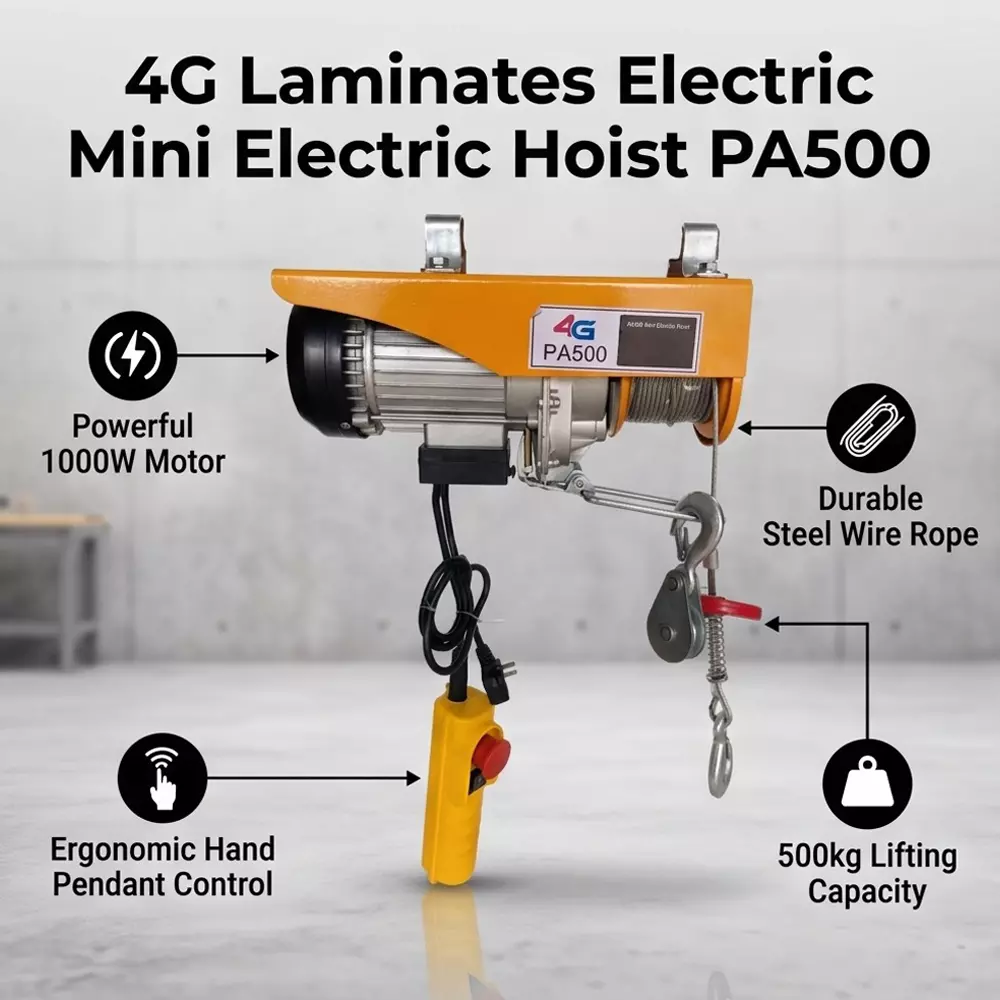 4g-laminates-140-hp-500-kg-lifting-capacity-electric-mini-electric-hoist