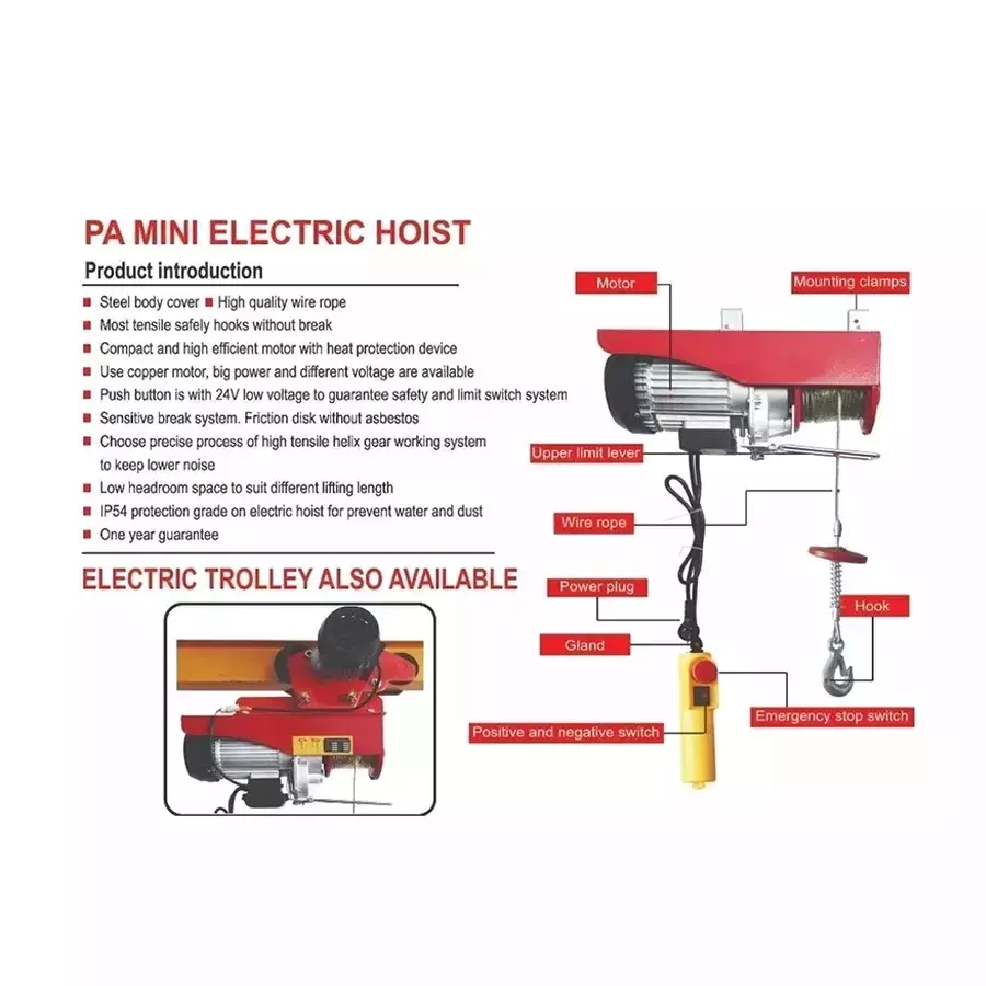 4g-laminates-140-hp-500-kg-lifting-capacity-electric-mini-electric-hoist