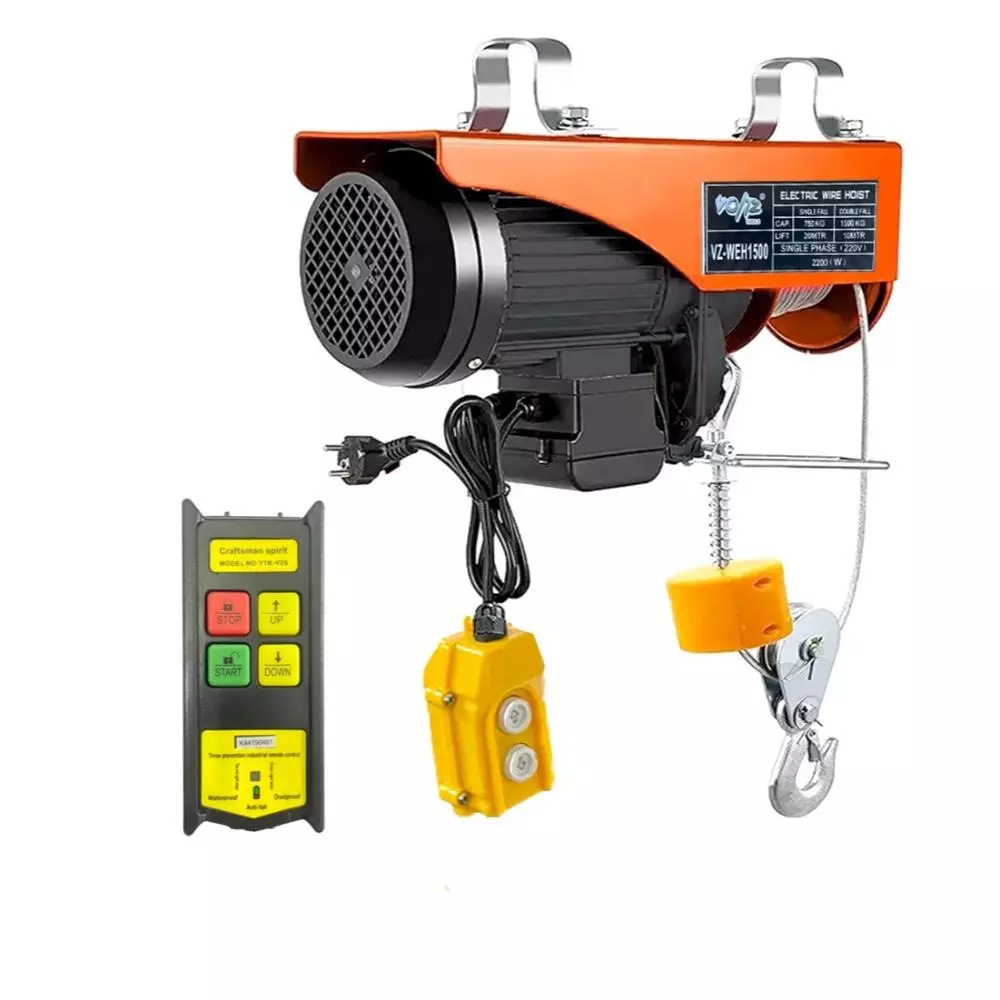 Voltz Wireless Mini Electric Hoist 20 m Lifting Height and 1500 Kg Load Capacity, VZ-WEH