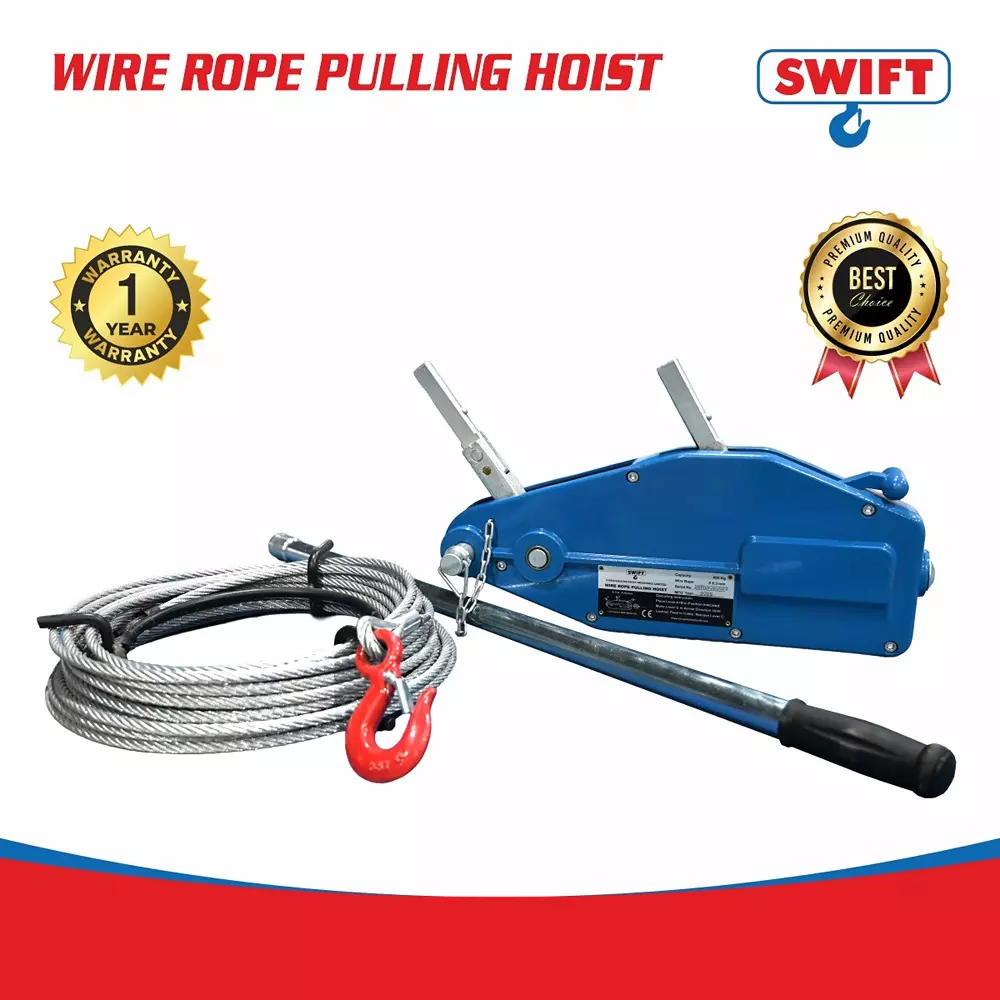 swift-manual-wire-rope-pulling-hoist-800-kg-08-ton-capacity-20-m-rope-length-horizontal-pulling