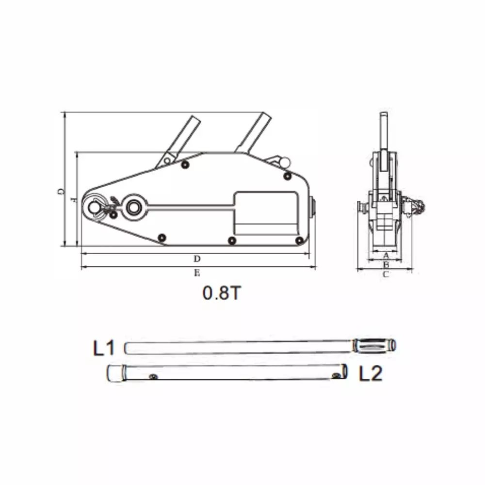 swift-manual-wire-rope-pulling-hoist-800-kg-08-ton-capacity-83-mm-rope-dia-horizontal-pulling