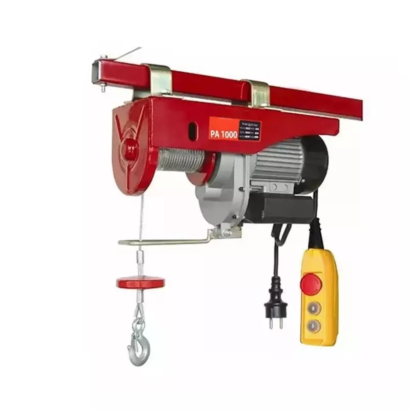 XLNT Mini Electric Hoist 500-1000 Kg Lifting Capacity and 10/12 m Lifting Height, 1650 W, PA-1000