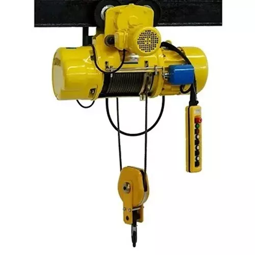 Boltz Corporation Electric Wire Rope Hoist 3 Phase 1 Ton Load Capacity 9 m Length 8 mm Wire Thickness with Electric Trolley