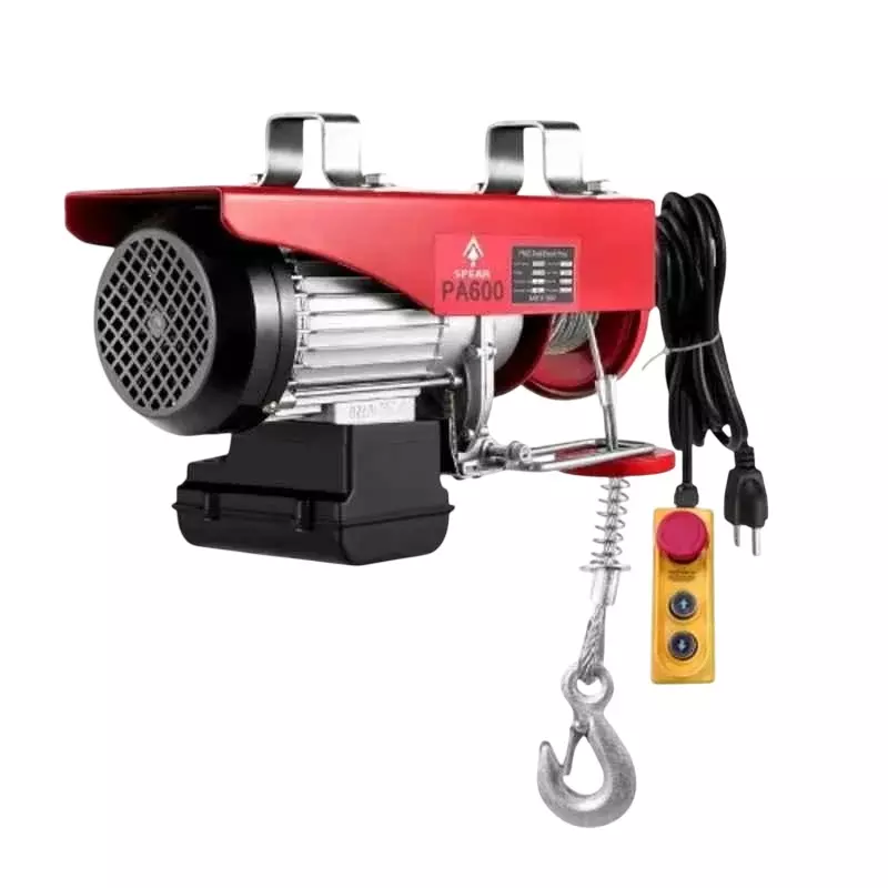 Spear 600 Kg Electric Wire Rope Hoist with Copper Winding Motor 1200 W Power and 20 m Lifting Height, PA-600
