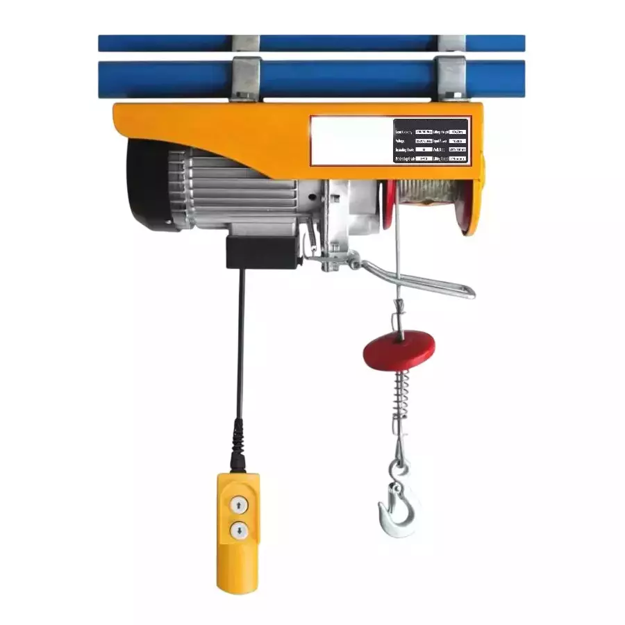 Hartley Mini Electric Wire Rope Hoist Winch Copper Winding 1020 W Motor Power 500 Kg Load Capacity for Industrial Purpose, ‎NS-EH 500X20