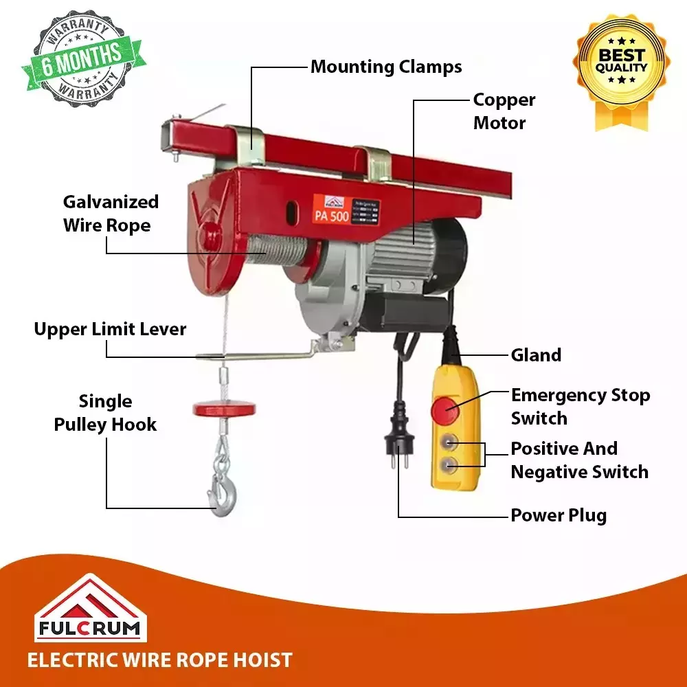 fulcrum-1050w-mini-electric-wire-rope-hoist-pa-500