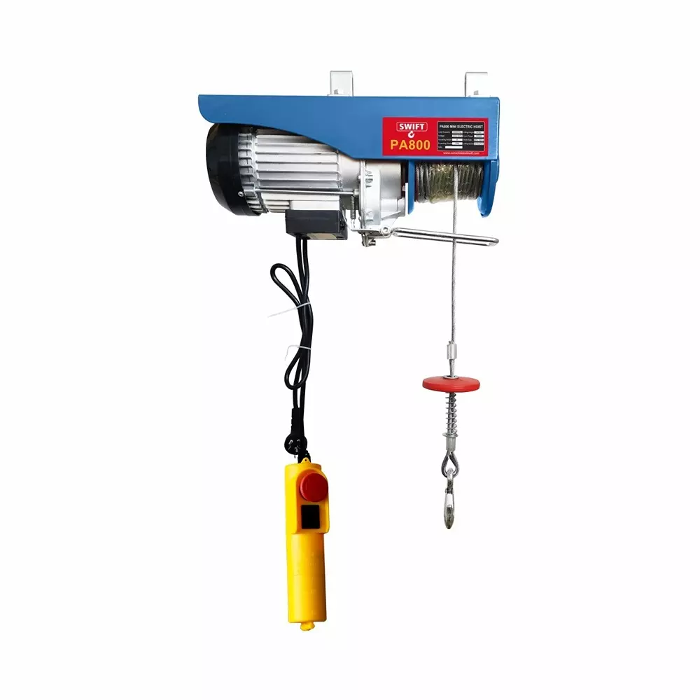 SWIFT 12 m Wire Rope Mini Electric Hoist (Load Capacity: Single Hook – 400Kg, Double Hook – 800Kg) PA 800