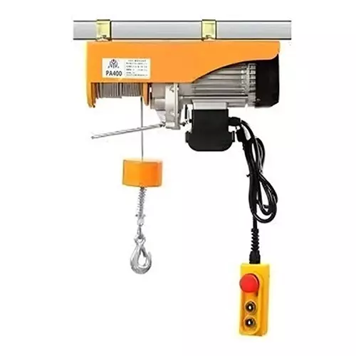 Boltz Corporation Heavy Duty Mini Electric Hoist 950 W 100% Copper Winding Motor with 4 mm x 20 m Wire Rope, PA 400