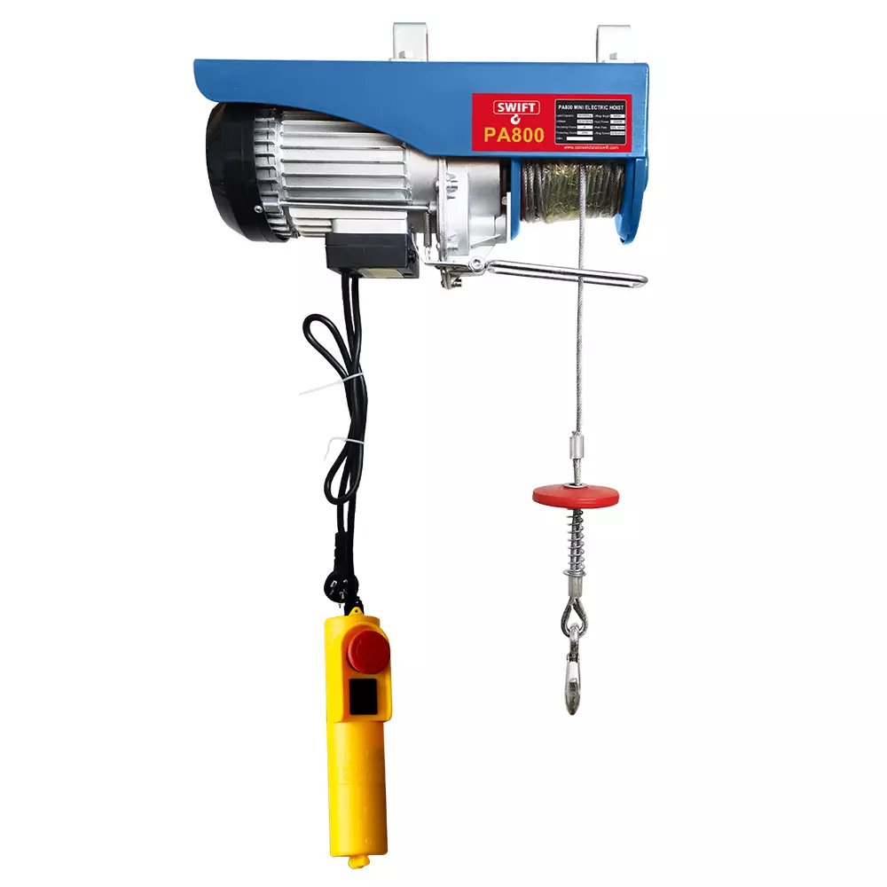 SWIFT Mini Electric Hoist 300 Kg (0.3 Ton) Capacity 12 m Lifting Height Single/Double Hook Flexibility, PA 300