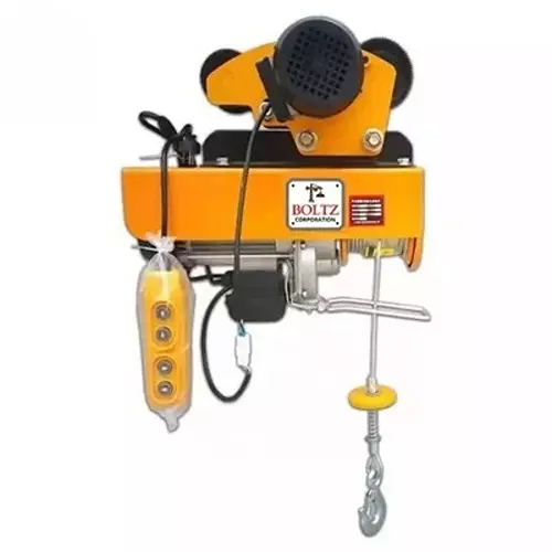 Boltz Corporation Electric Hoist 2.5 HP Copper Winding Motor 8 mm x 20 m Wire Rope with Travelling Trolley, PA 1200