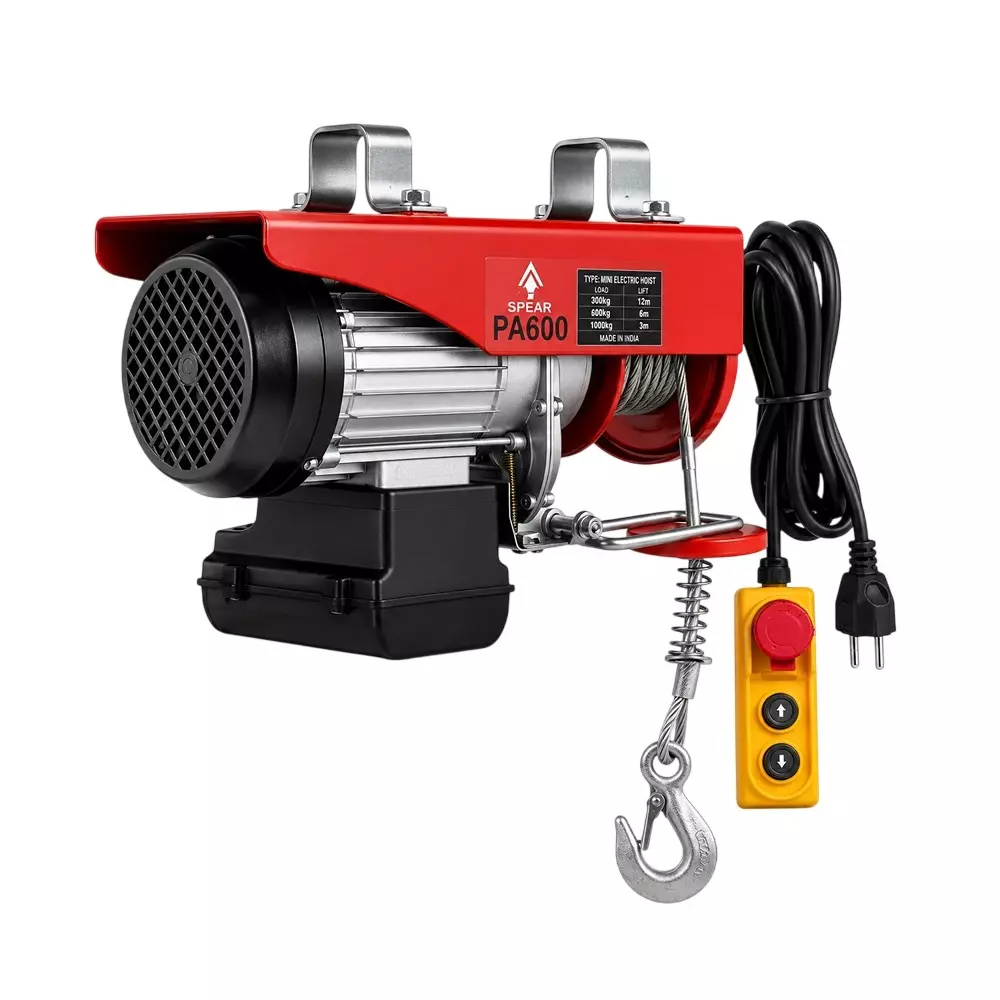 Imported Electric Hoist 600 Kg Lifting Capacity 20 m Rope Length 5 mm Rope Diameter, PA-600