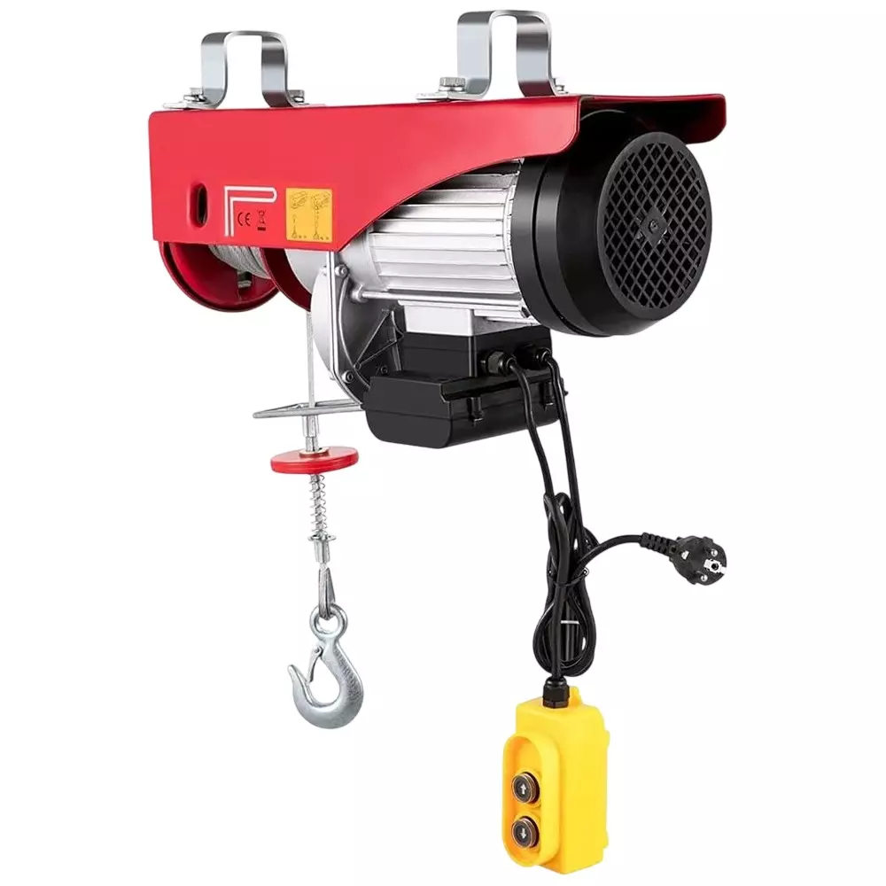 Nutronics Mini Electric Wire Rope Hoist Winch Copper Winding 1350 W Motor Power 800 Kg Load Capacity for Industrial Purpose, ‎NS-EH 800X20